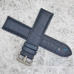 Каишка за часовник Azzuro Delux AZD2473XL, Кожена, Синя, 24мм