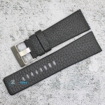 Каишка за часовник Azzuro Delux AZD2813, Кожена, Черна, Модел \"Diesel\", 28мм