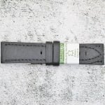 Каишка за часовник Azzuro Lux AZL2415, Кожена, Черна, 24мм