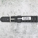 Силиконова каишка за часовник C08120, Черна, 20мм