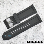 Каишка за часовник DIESEL DZ4378, Силиконова, Черна, 26мм