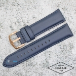 Каишка за часовник FOSSIL FS4835, Кожена, Тъмно синя, 22мм