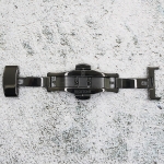 Закопчаване за кожена каишка за часовник Hightone HT-1602, Стомана, Черна, 16мм