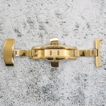 Закопчаване за кожена каишка за часовник Hightone HT-2201, Стомана, Златиста, 22мм