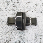 Закопчаване за кожена каишка за часовник Hightone HT-2202, Стомана, Черна, 22мм