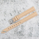Каишка за часовник Hightone HT12-244, Кожена, Бежова, 12мм