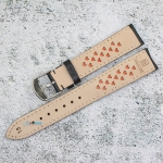 Каишка за часовник Hightone HT18-294V, Кожена, Черна, 18мм