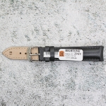 Каишка за часовник Hightone HT18-294V, Кожена, Черна, 18мм