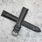 Каишка за часовник Hightone HT18-303V, Кожена, Черна, 18мм