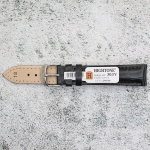 Каишка за часовник Hightone HT18-303V, Кожена, Черна, 18мм