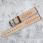 Каишка за часовник Hightone HT18-311V, Кожена, Кафява, 18мм