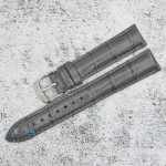 Каишка за часовник Hightone HT18-332, Кожена, Сива, 18мм