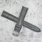 Каишка за часовник Hightone HT18-332, Кожена, Сива, 18мм