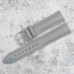 Каишка за часовник Hightone HT20-344A, Кожена, Сива, 20мм