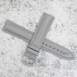 Каишка за часовник Hightone HT20-344A, Кожена, Сива, 20мм