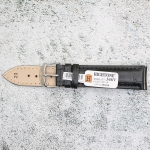 Каишка за часовник Hightone HT20-346V, Кожена, Черна, 20мм