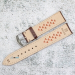 Каишка за часовник Hightone HT20-354V, Кожена, Кафява, 20мм