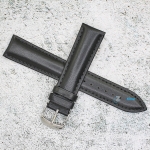 Каишка за часовник Hightone HT20-356V, Кожена, Черна, 20мм