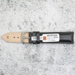 Каишка за часовник Hightone HT20-356V, Кожена, Черна, 20мм