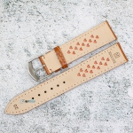 Каишка за часовник Hightone HT20-370V, Кожена, Кафява, 20мм