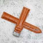 Каишка за часовник Hightone HT20-370V, Кожена, Кафява, 20мм