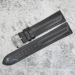 Каишка за часовник Hightone HT20-775, Кожа и полимер, Черна, 20мм