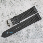 Каишка за часовник Hightone HT20-775, Кожа и полимер, Черна, 20мм