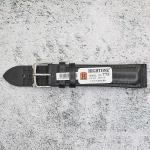 Каишка за часовник Hightone HT20-775, Кожа и полимер, Черна, 20мм