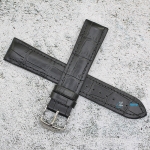 Каишка за часовник Hightone HT20-781, Кожа и полимер, Черна, 20мм