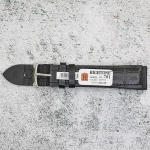 Каишка за часовник Hightone HT20-781, Кожа и полимер, Черна, 20мм