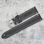 Каишка за часовник Hightone Premium HT20-A21S, Кожена, Черна, 20мм