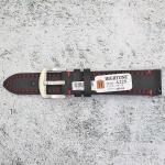 Каишка за часовник Hightone Premium HT20-A22S, Кожена, Черна, 20мм