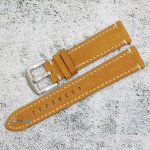 Каишка за часовник Hightone Premium HT20-A25S, Кожена, Кафява, 20мм