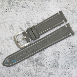 Каишка за часовник Hightone Premium HT20-A29S, Кожена, Сива, 20мм