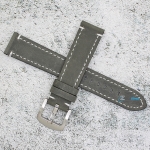 Каишка за часовник Hightone Premium HT20-A29S, Кожена, Сива, 20мм