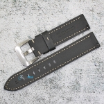 Каишка за часовник Hightone Premium HT20-A60S, Кожена, Черна, 20мм