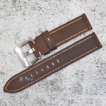 Каишка за часовник Hightone Premium HT20-A61S, Кожена, Кафява, 20мм