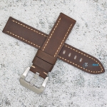 Каишка за часовник Hightone Premium HT20-A61S, Кожена, Кафява, 20мм