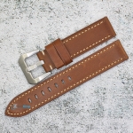 Каишка за часовник Hightone Premium HT20-A62S, Кожена, Кафява, 20мм