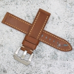 Каишка за часовник Hightone Premium HT20-A62S, Кожена, Кафява, 20мм