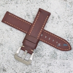 Каишка за часовник Hightone Premium HT20-A63S, Кожена, Кафява, 20мм