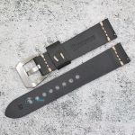 Каишка за часовник Hightone Premium HT20-A68S, Кожена, Черна, 20мм