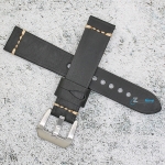 Каишка за часовник Hightone Premium HT20-A68S, Кожена, Черна, 20мм