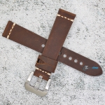 Каишка за часовник Hightone Premium HT20-A69S, Кожена, Кафява, 20мм