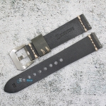 Каишка за часовник Hightone Premium HT20-A72S, Кожена, Сива, 20мм
