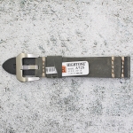 Каишка за часовник Hightone Premium HT20-A72S, Кожена, Сива, 20мм