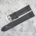 Каишка за часовник Hightone Premium HT20-A78S, Кожена, Черна, 20мм