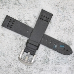 Каишка за часовник Hightone Premium HT20-A78S, Кожена, Черна, 20мм
