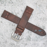 Каишка за часовник Hightone Premium HT20-A79S, Кожена, Кафява, 20мм