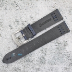 Каишка за часовник Hightone Premium HT20-A81S, Кожена, Синя, 20мм